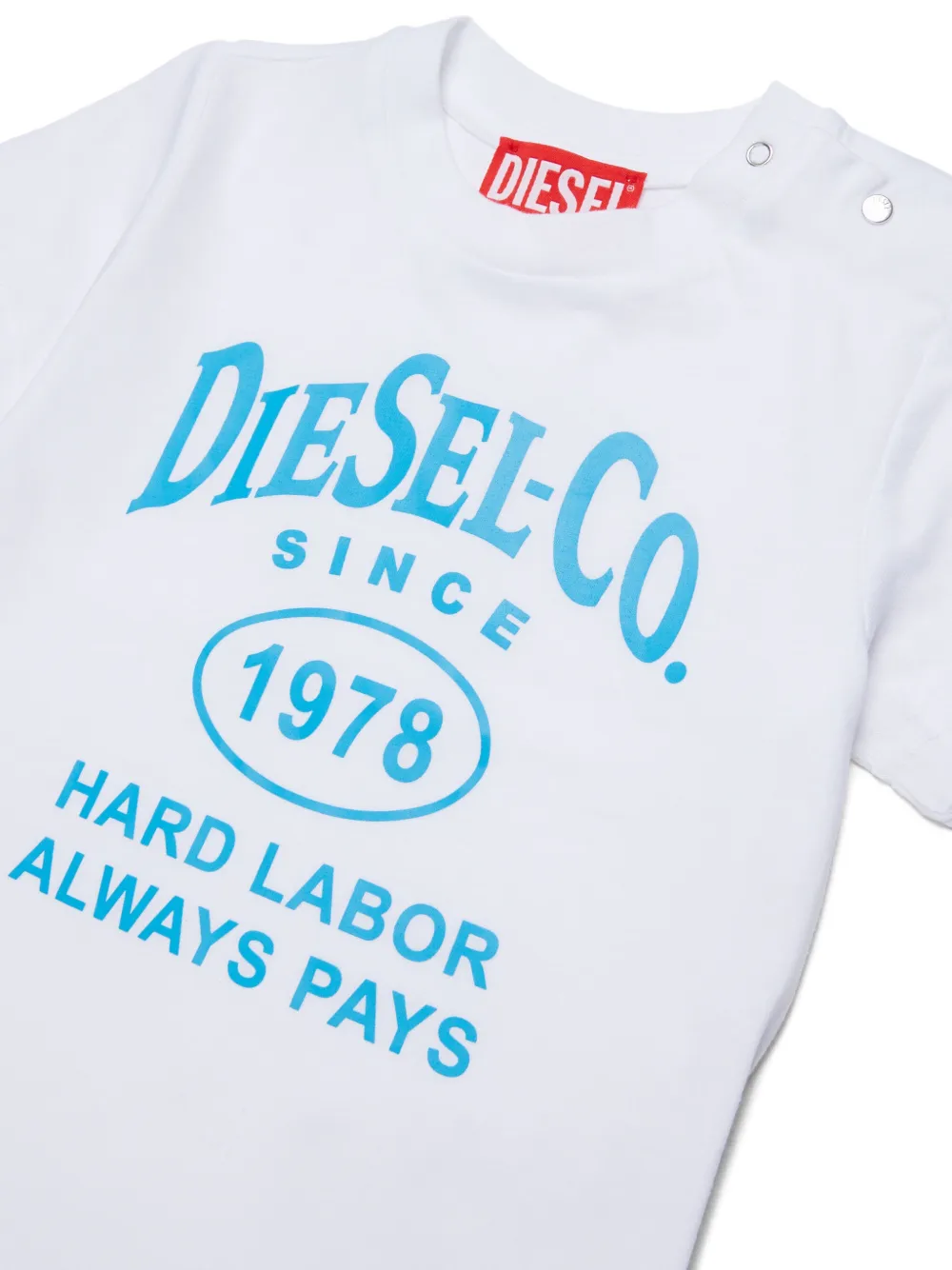 Diesel Kids T-shirt met logoprint Wit