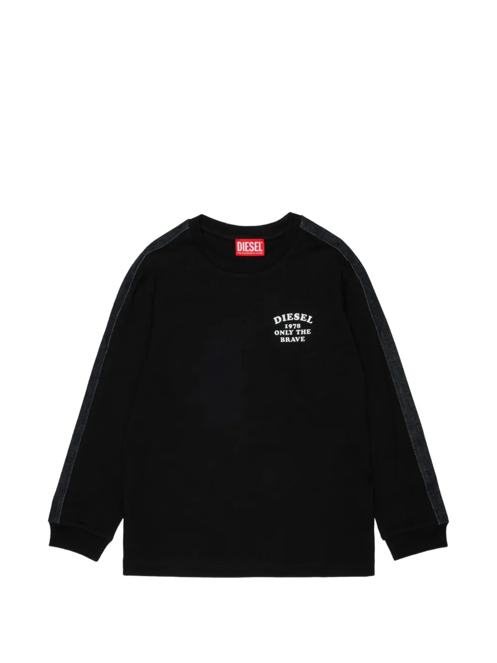 Diesel Kids Sweatshirt mit Logo-Print - Schwarz