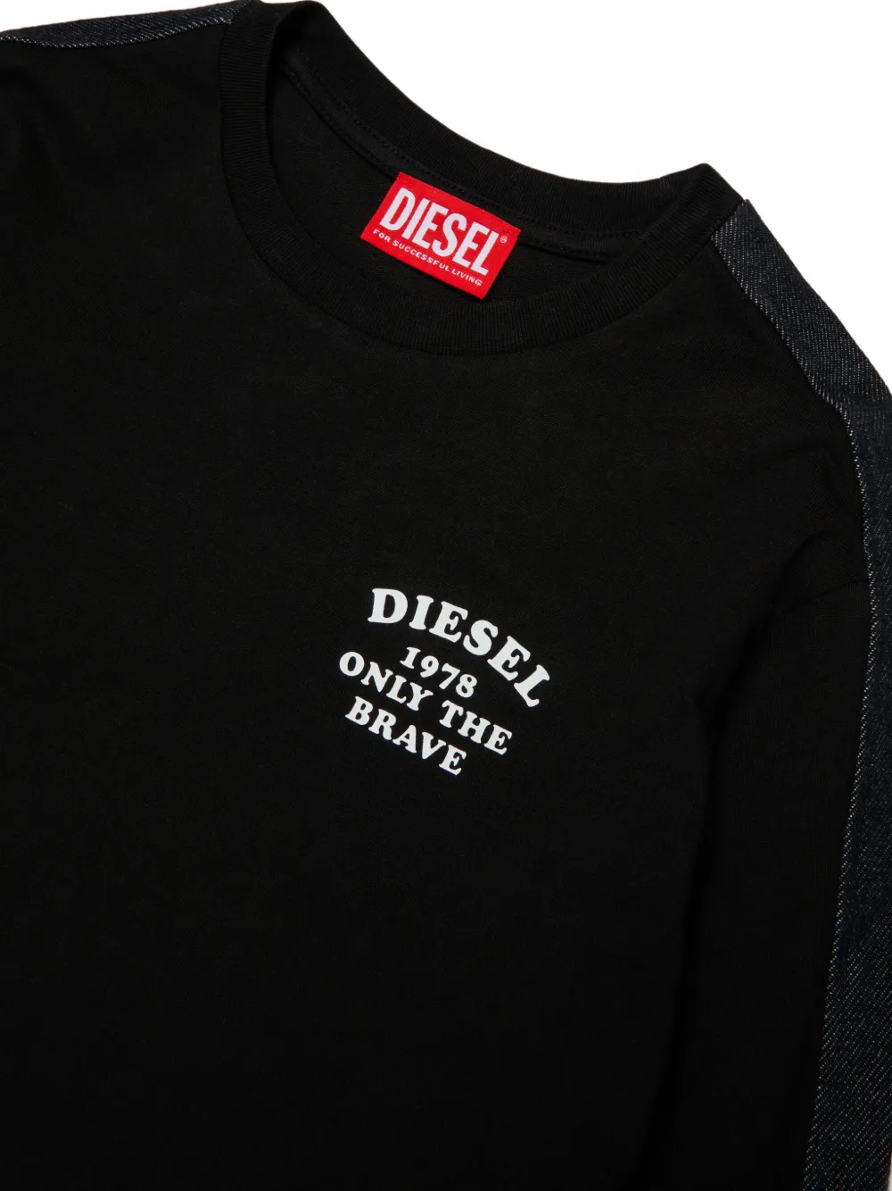Diesel Kids Sweater met logoprint Zwart