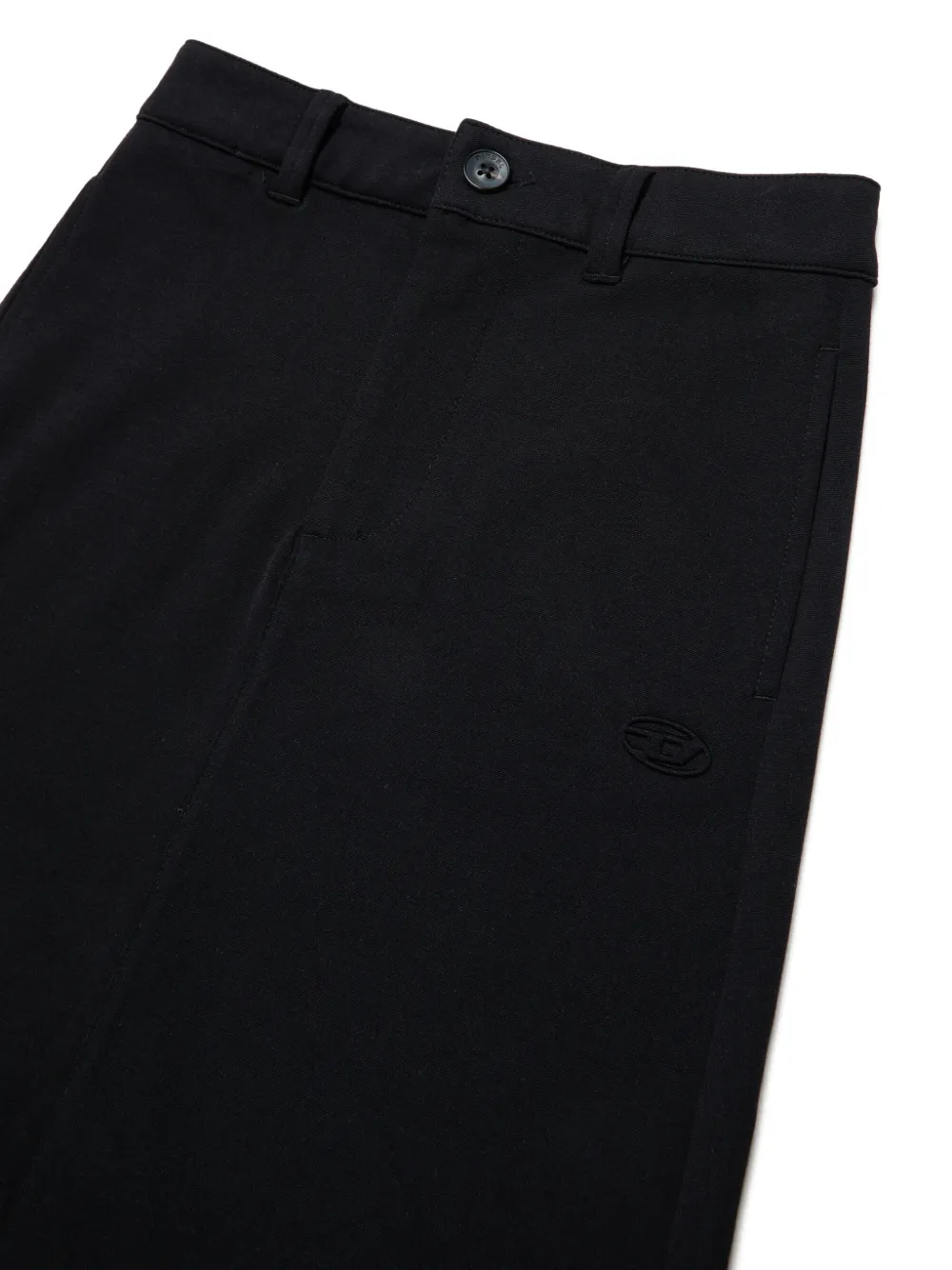 Diesel Kids Straight rok met geborduurd logo Zwart
