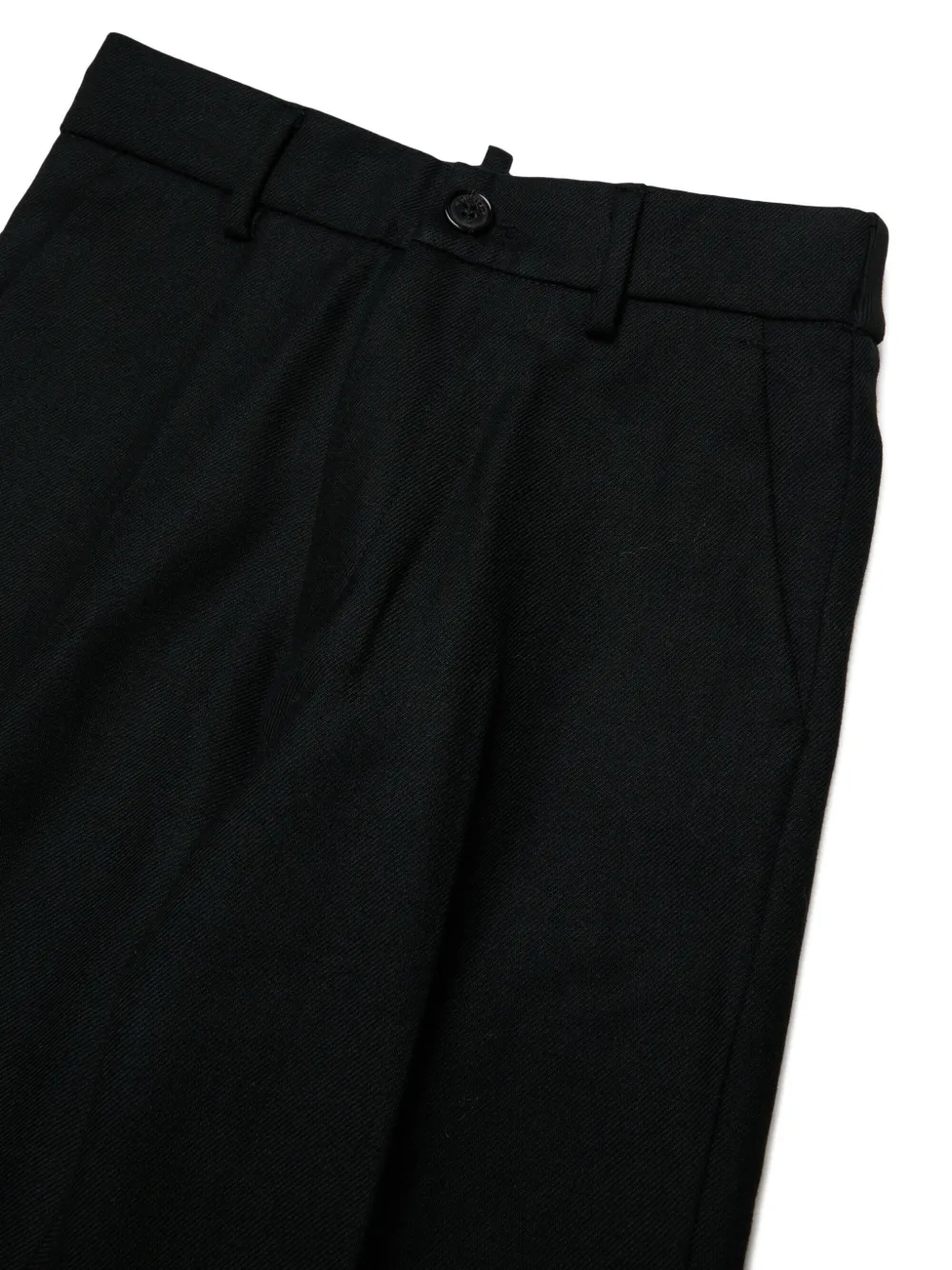 DSQUARED2 KIDS Broek met logoplakkaat en omslag Zwart