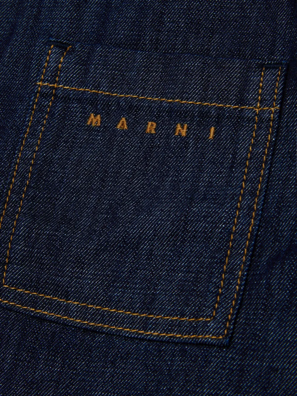 Marni Kids shirt met geborduurd logo Blauw