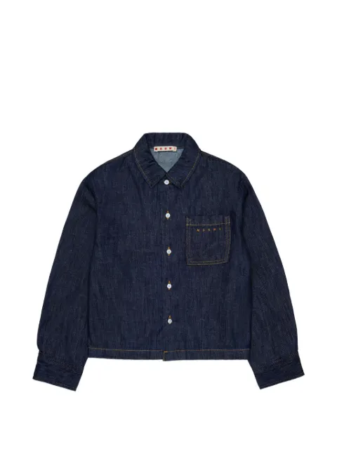 Marni Kids camisa con logo bordado