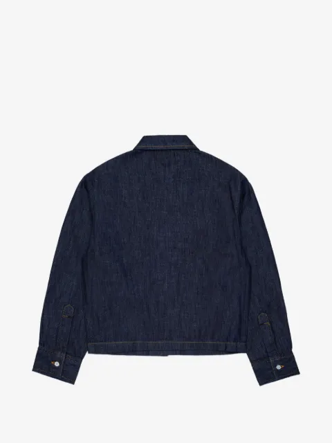 Marni Kids 로고 자수 콘트라스트 스티치 셔츠
