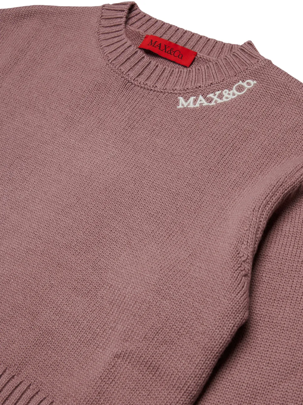 MAX&Co. Kids Trui met geborduurd logo en zijsplit Roze
