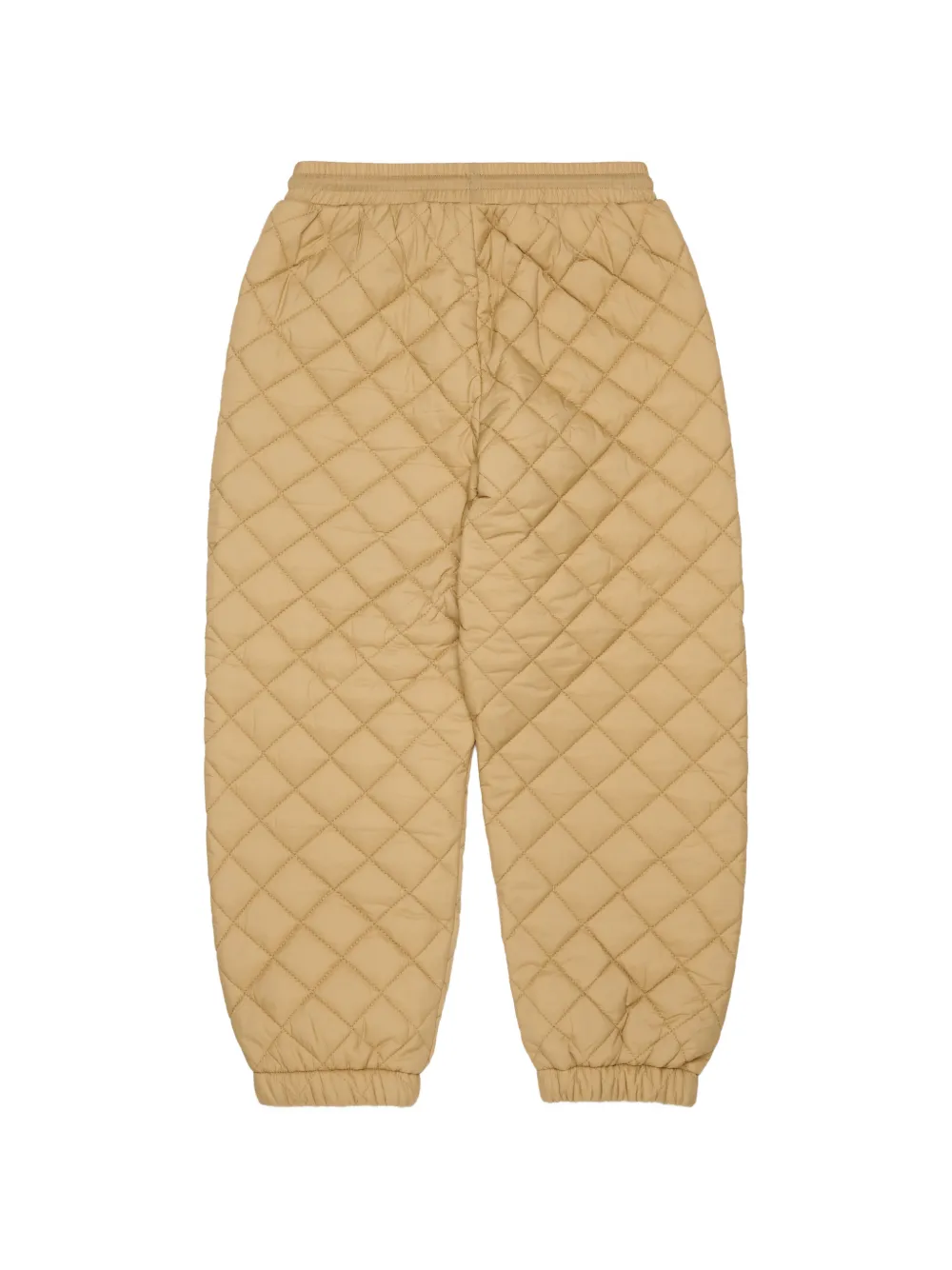 Diesel Kids Gewatteerde broek met logopatch Beige