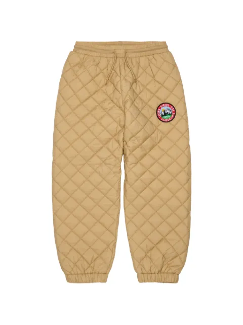 Diesel Kids quilted logo-patch trousers