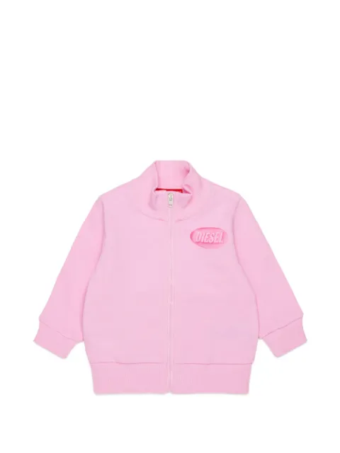 Diesel Kids suéter con logo y cierre