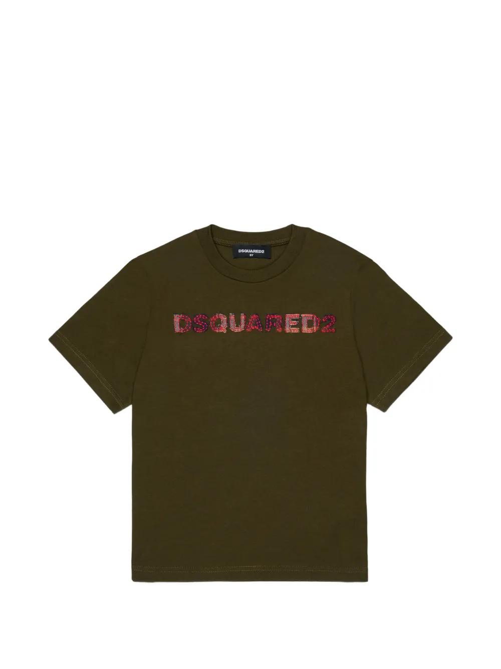 DSQUARED2 KIDS T-shirt con applicazione - Verde