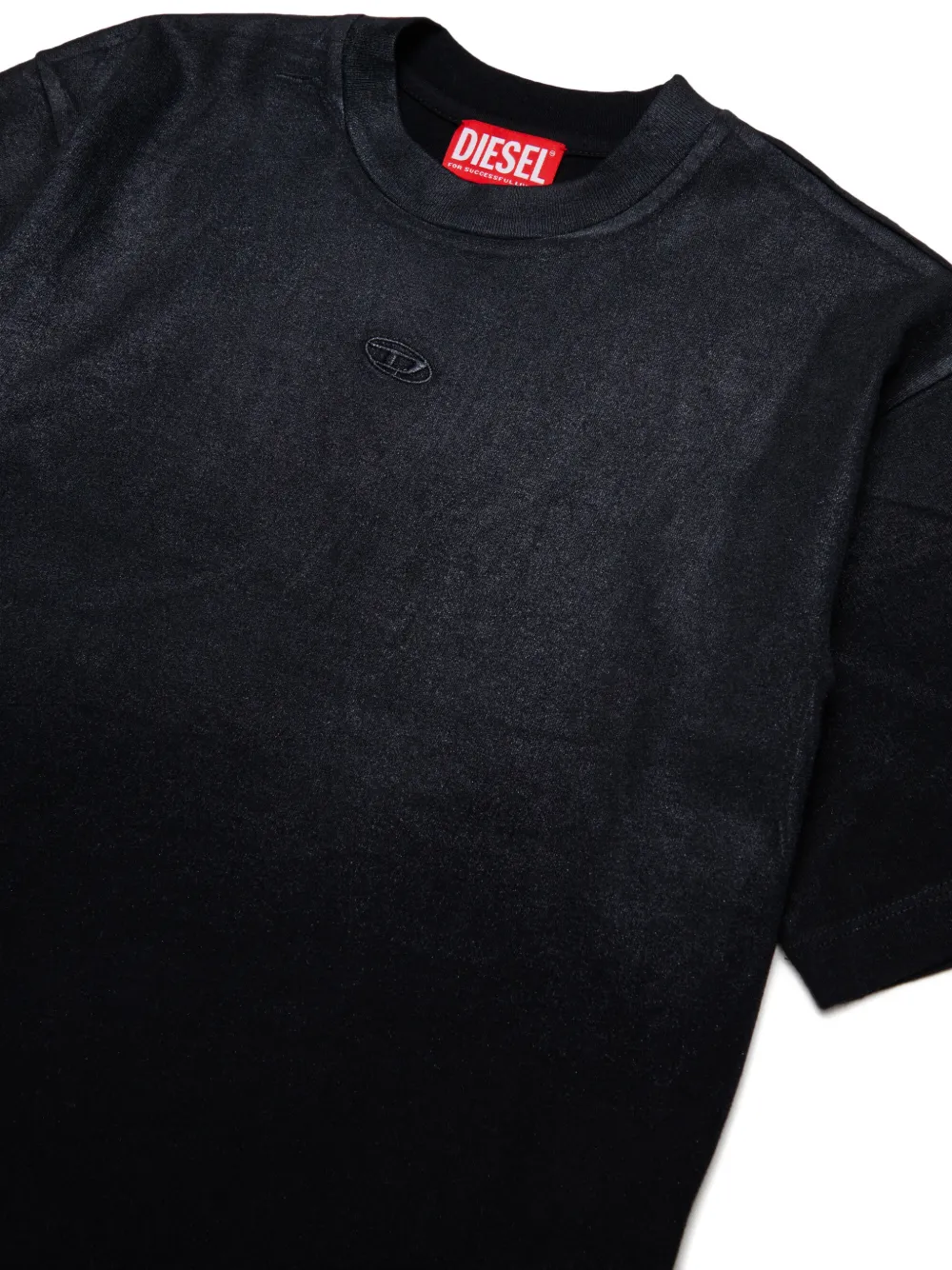 Diesel Kids T-shirt met logopatch Zwart