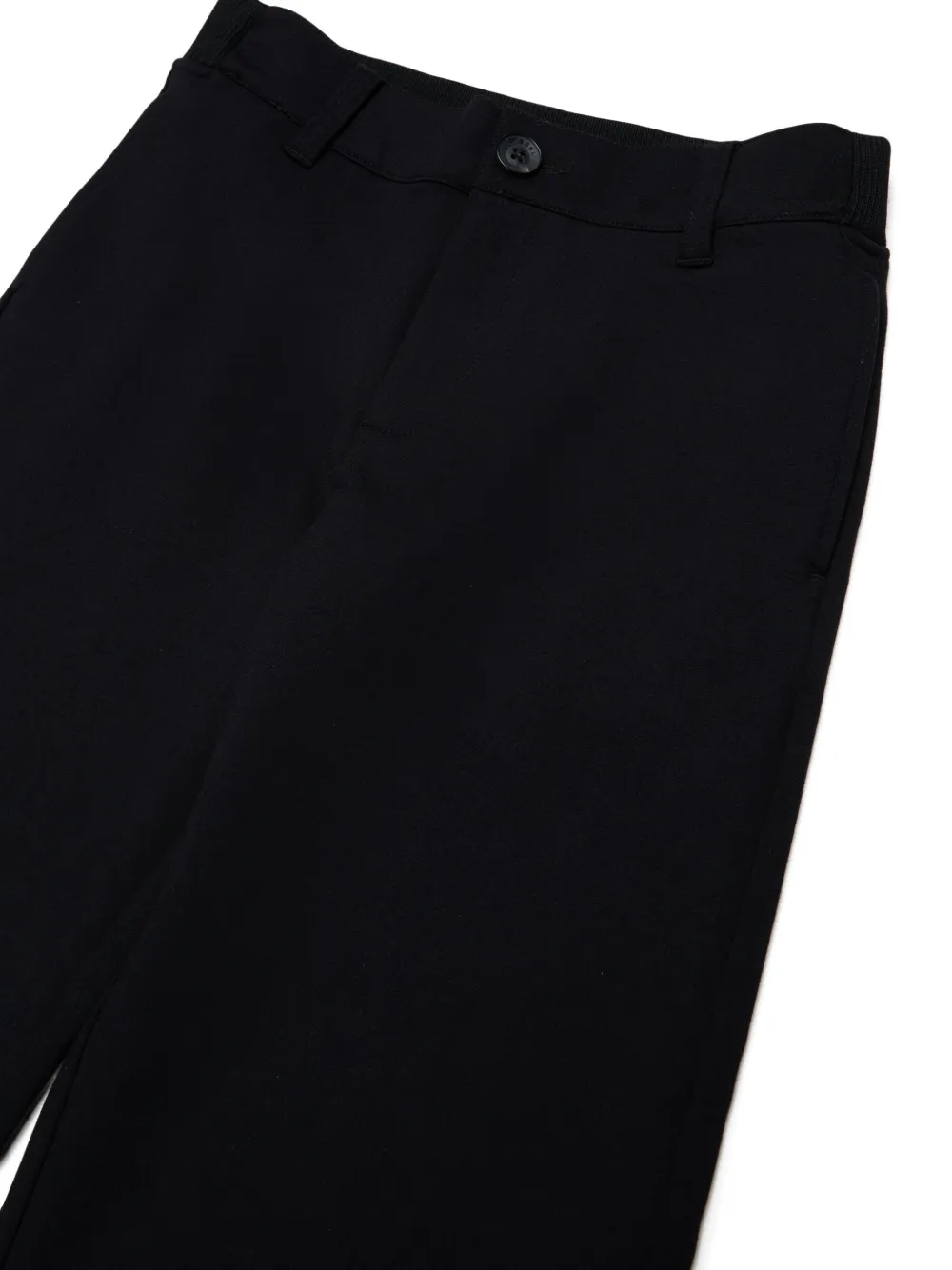 Diesel Kids Broek met wijde pijpen en geborduurd logo Zwart
