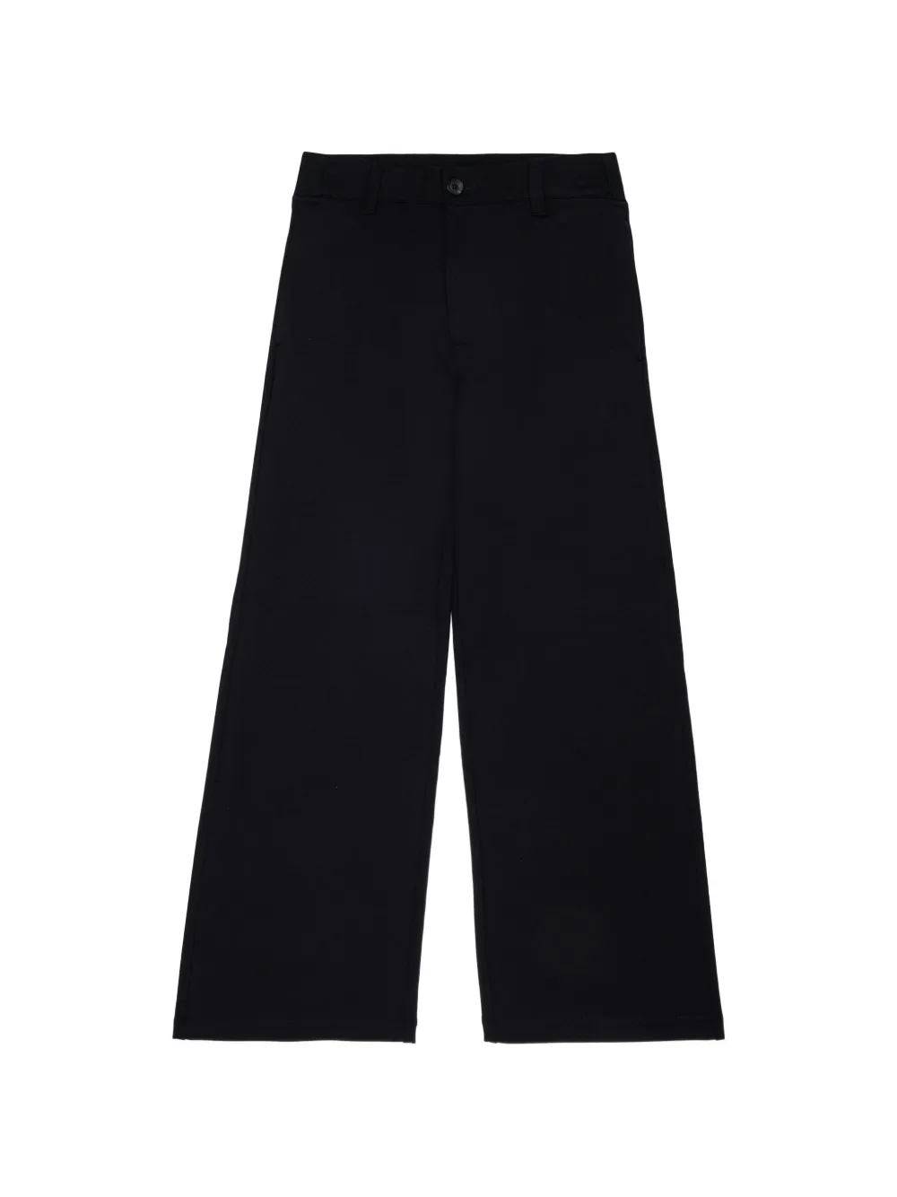 Diesel Kids Pantaloni a gamba ampia con logo ricamato - Nero