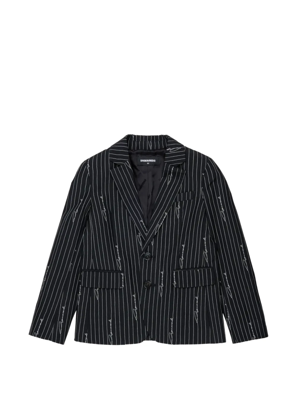 DSQUARED2 KIDS pinstripe blazer - Black