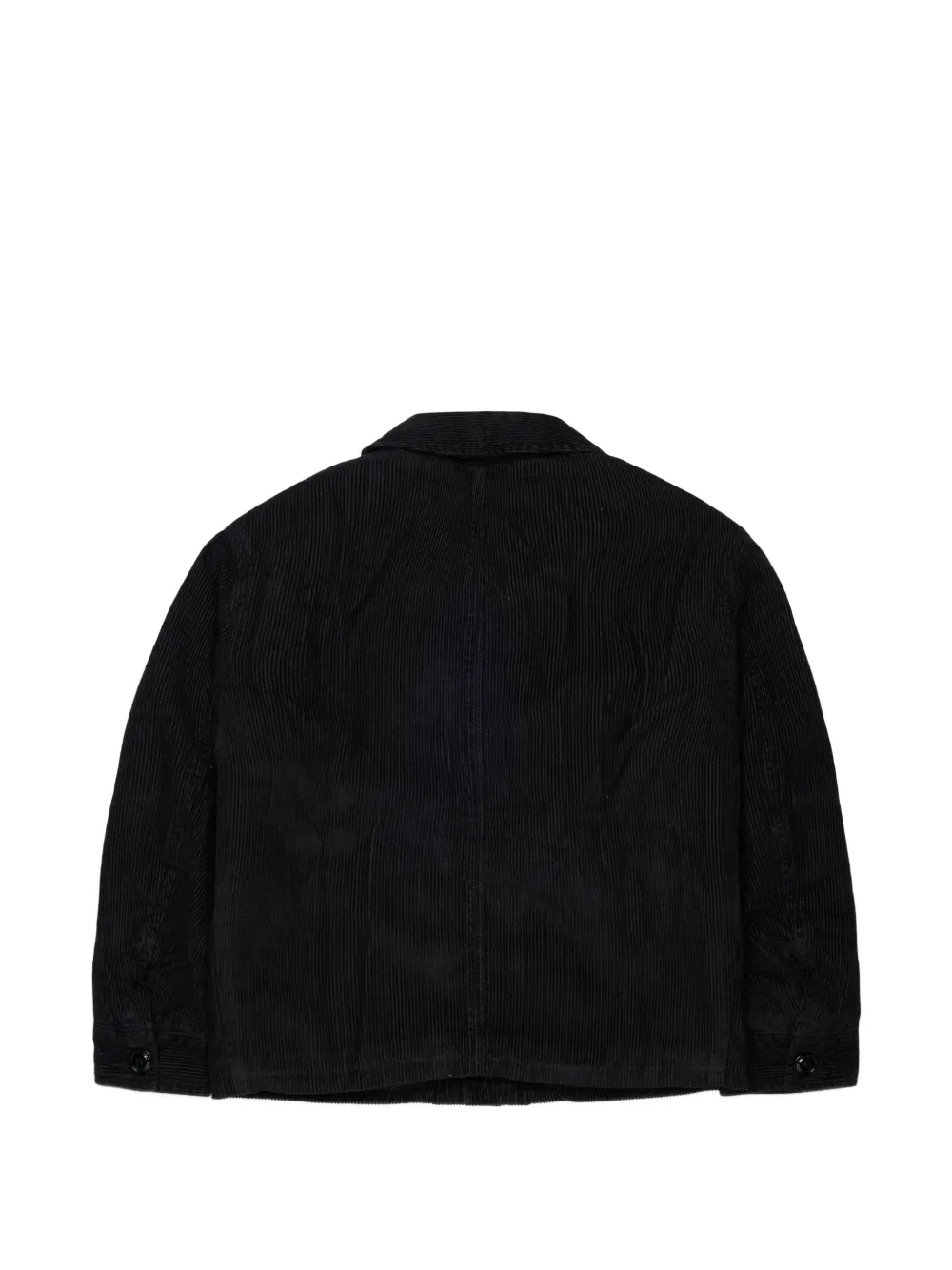 Diesel Kids Ribfluwelen jack met geborduurd logo Zwart