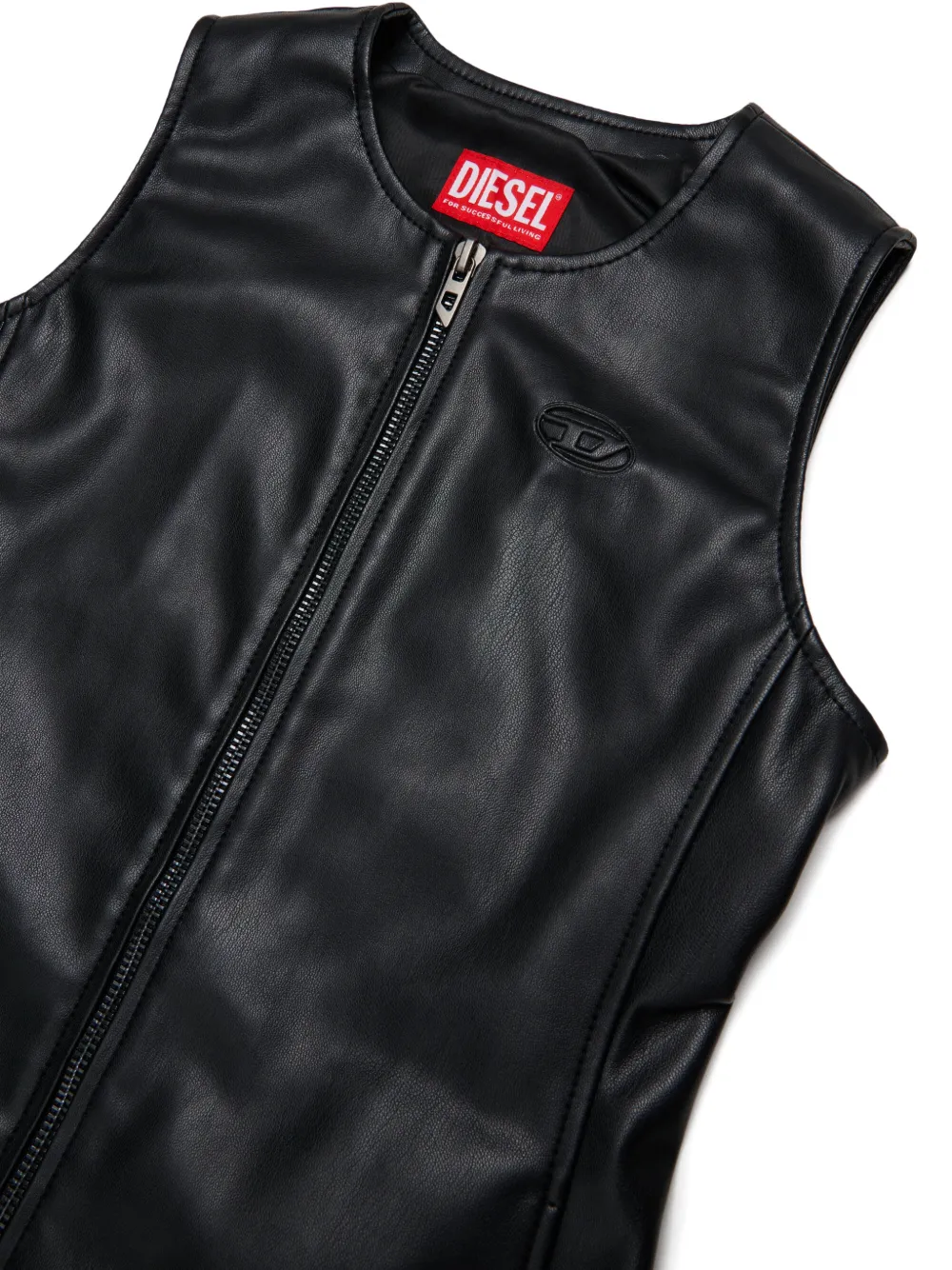Diesel Kids Mini-jurk met rits Zwart