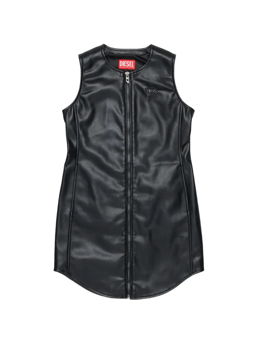 Diesel Kids Hemdkleid mit Reißverschluss - Schwarz
