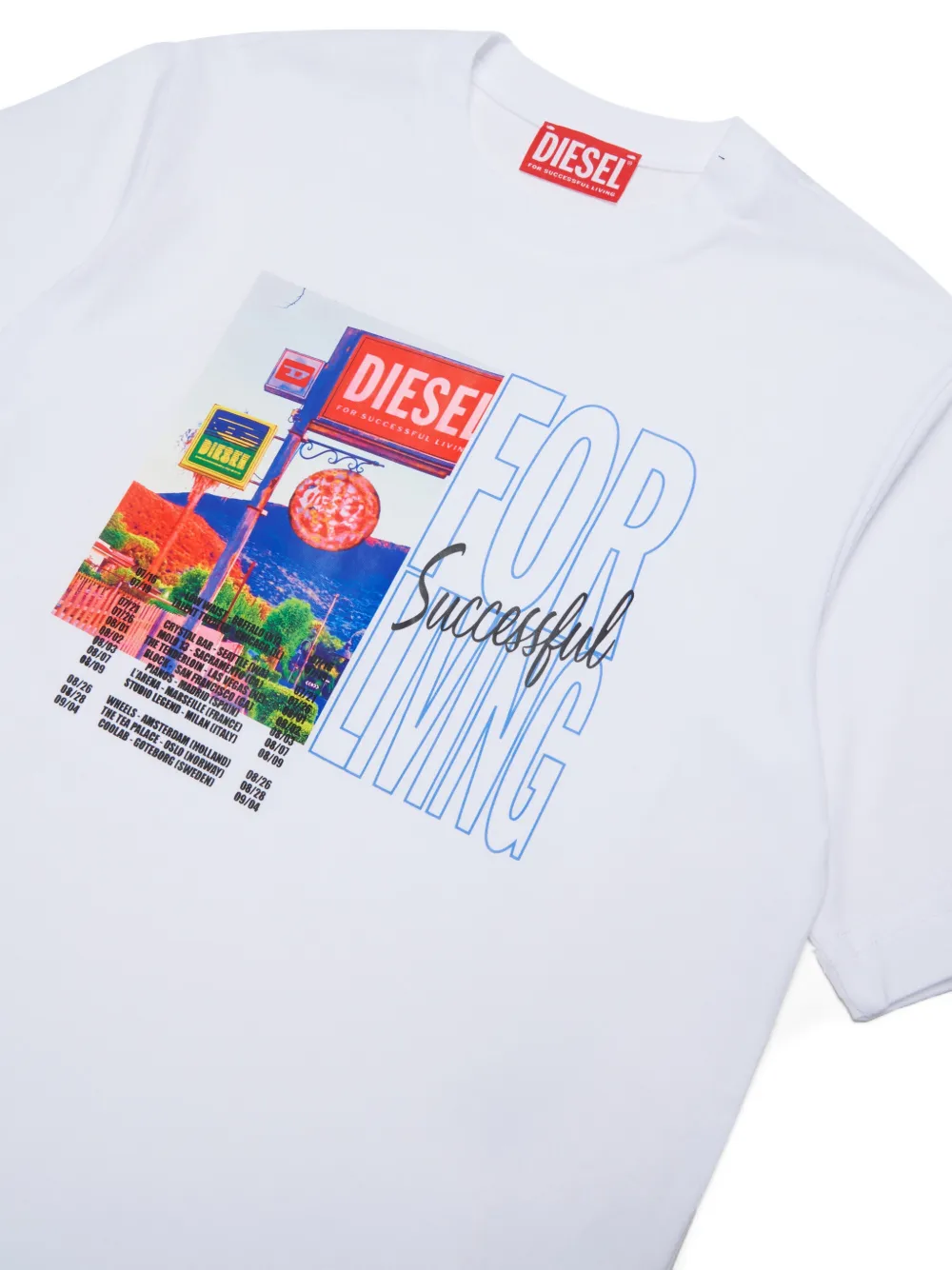 Diesel Kids T-shirt met logoprint Wit
