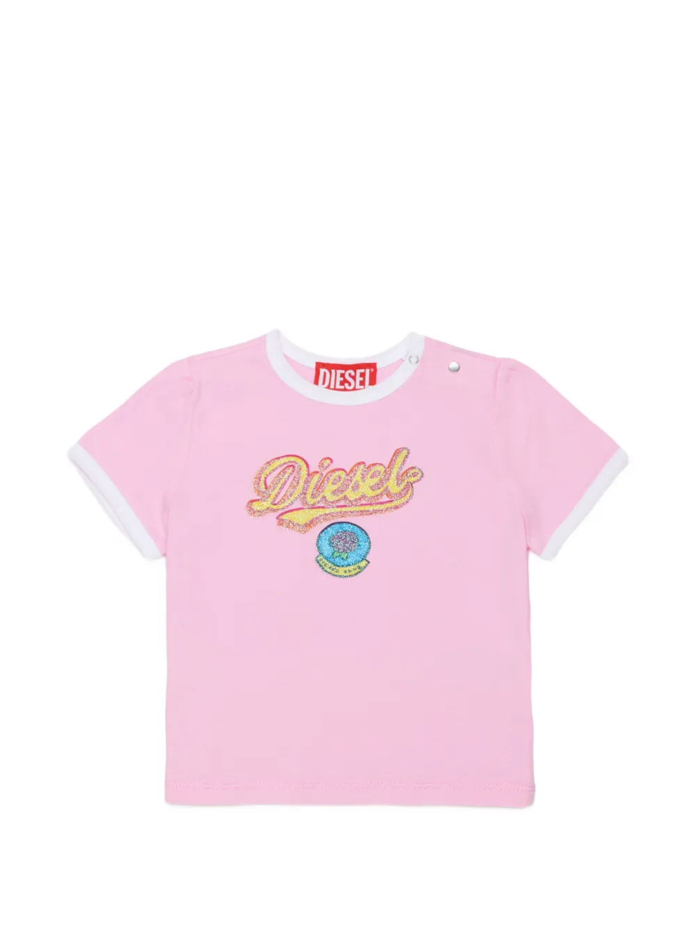Diesel Kids T-shirt con logo - Rosa