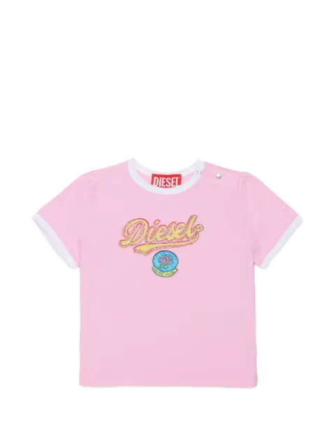 Diesel Kids glitter-logo T-shirt