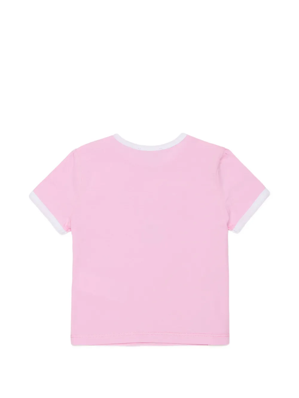 Diesel Kids T-shirt met glitterlogo Roze