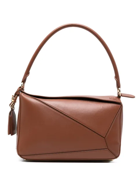 LOEWE Medium Featherlight Puzzle leren shopper