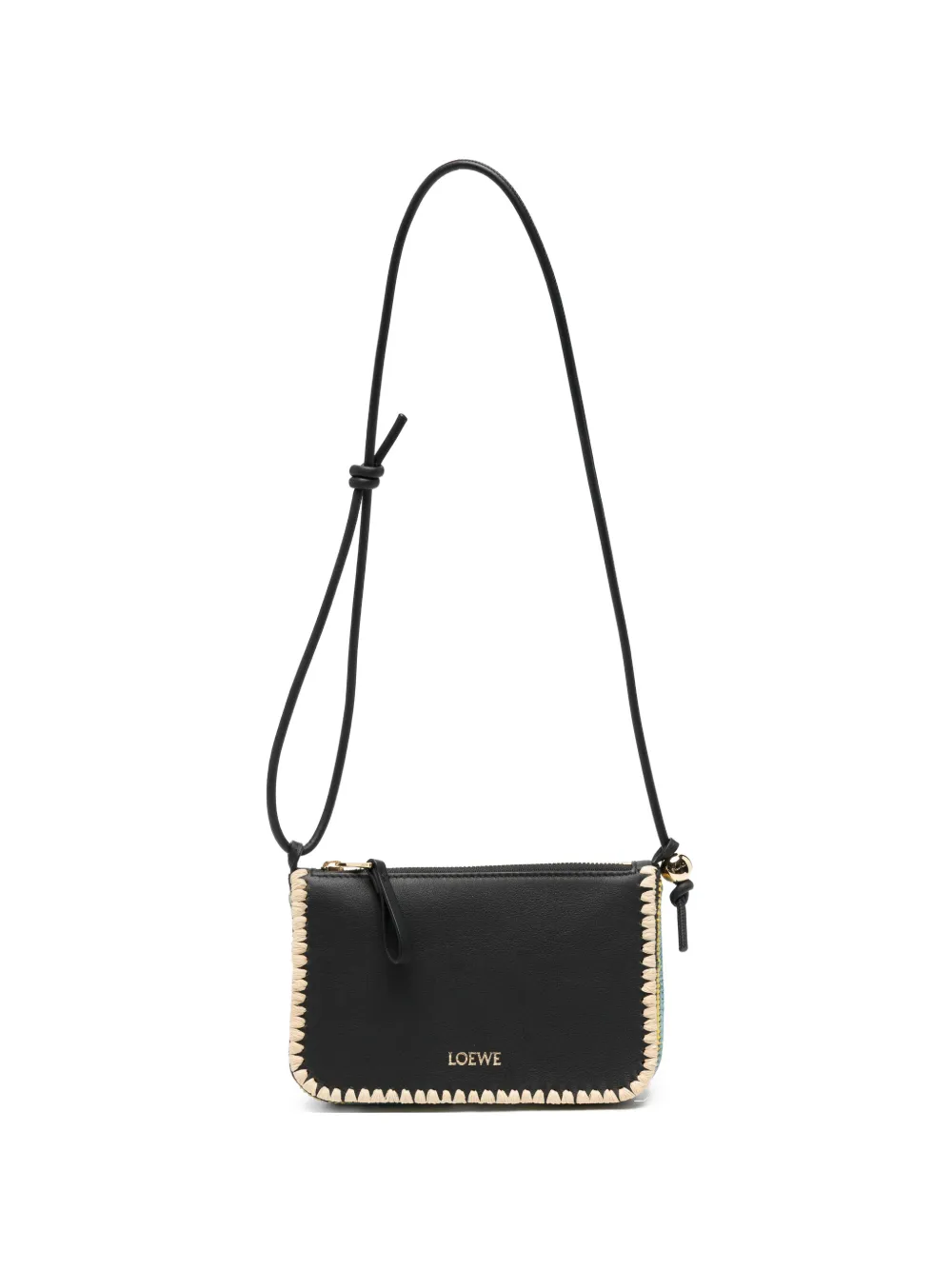 LOEWE x Paula's Ibiza Rio whipstitch-trim shoulder bag