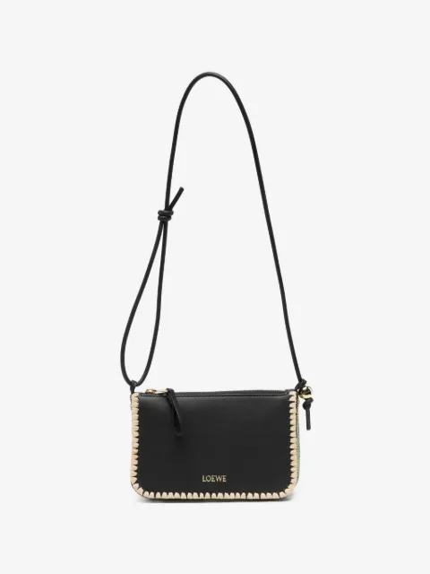 x Paula's Ibiza Rio whipstitch-trim shoulder bag