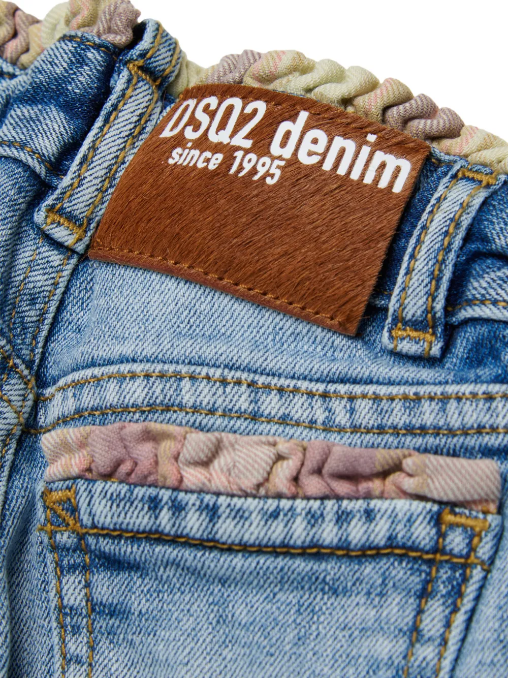 DSQUARED2 KIDS Jeans met ruche afwerking Blauw