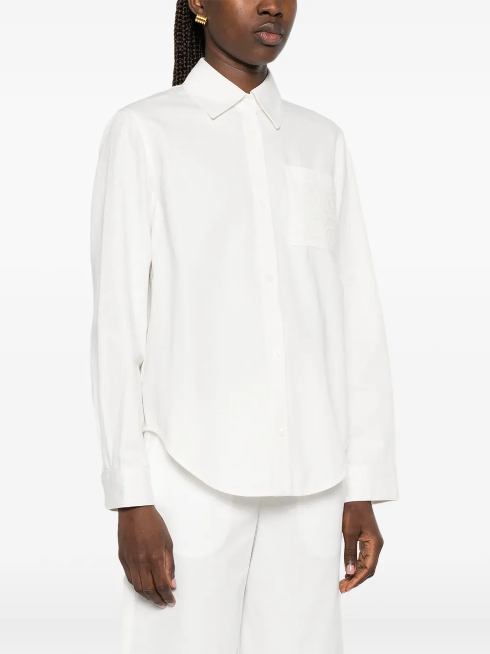LOEWE x Paula's Ibiza blouse met geborduurd anagram Wit