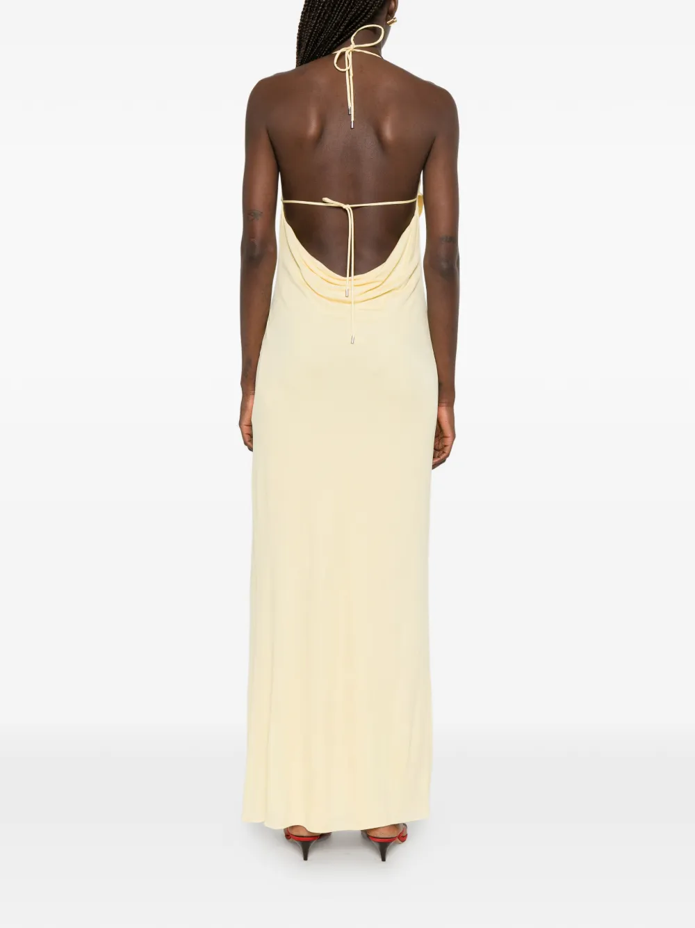 LOEWE x Paula's Ibiza maxi-jurk met geknoopt detail Geel