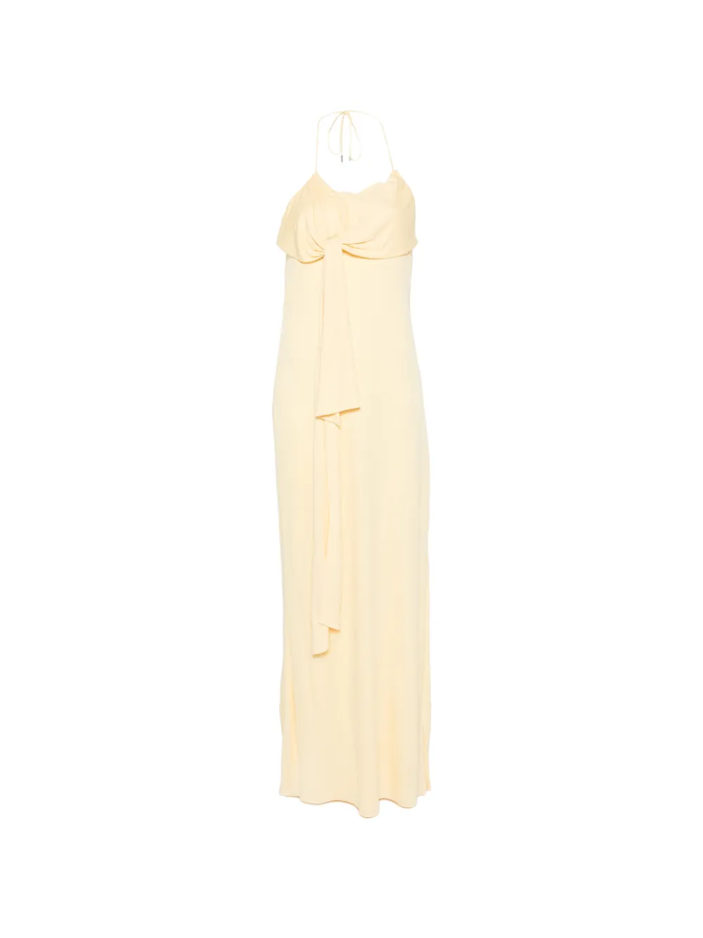 Loewe X Paula's Ibiza Knot-detail Maxi Dress In Gelb
