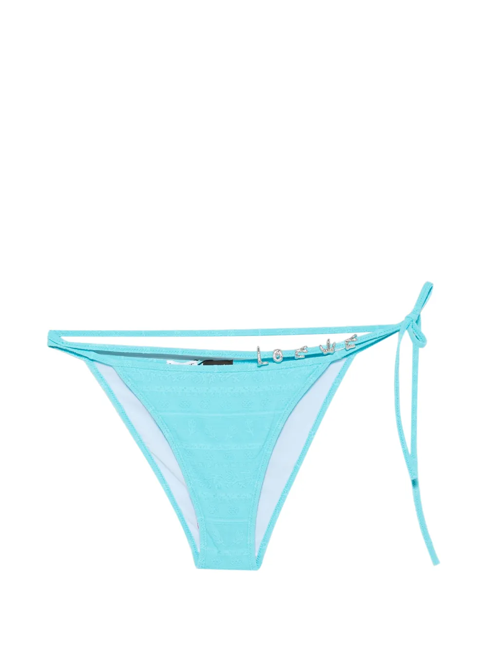 LOEWE logo-charm side-tie bikini bottoms - Blu