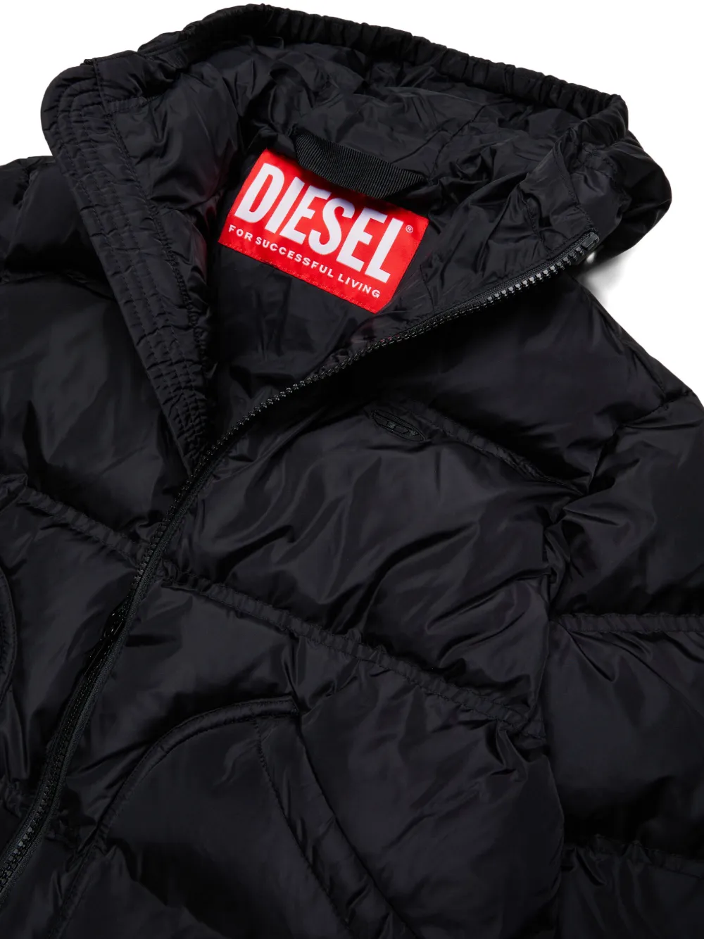 Diesel Kids Gewatteerd jack Zwart