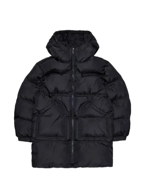 Diesel Kids logo-print quilted jacket