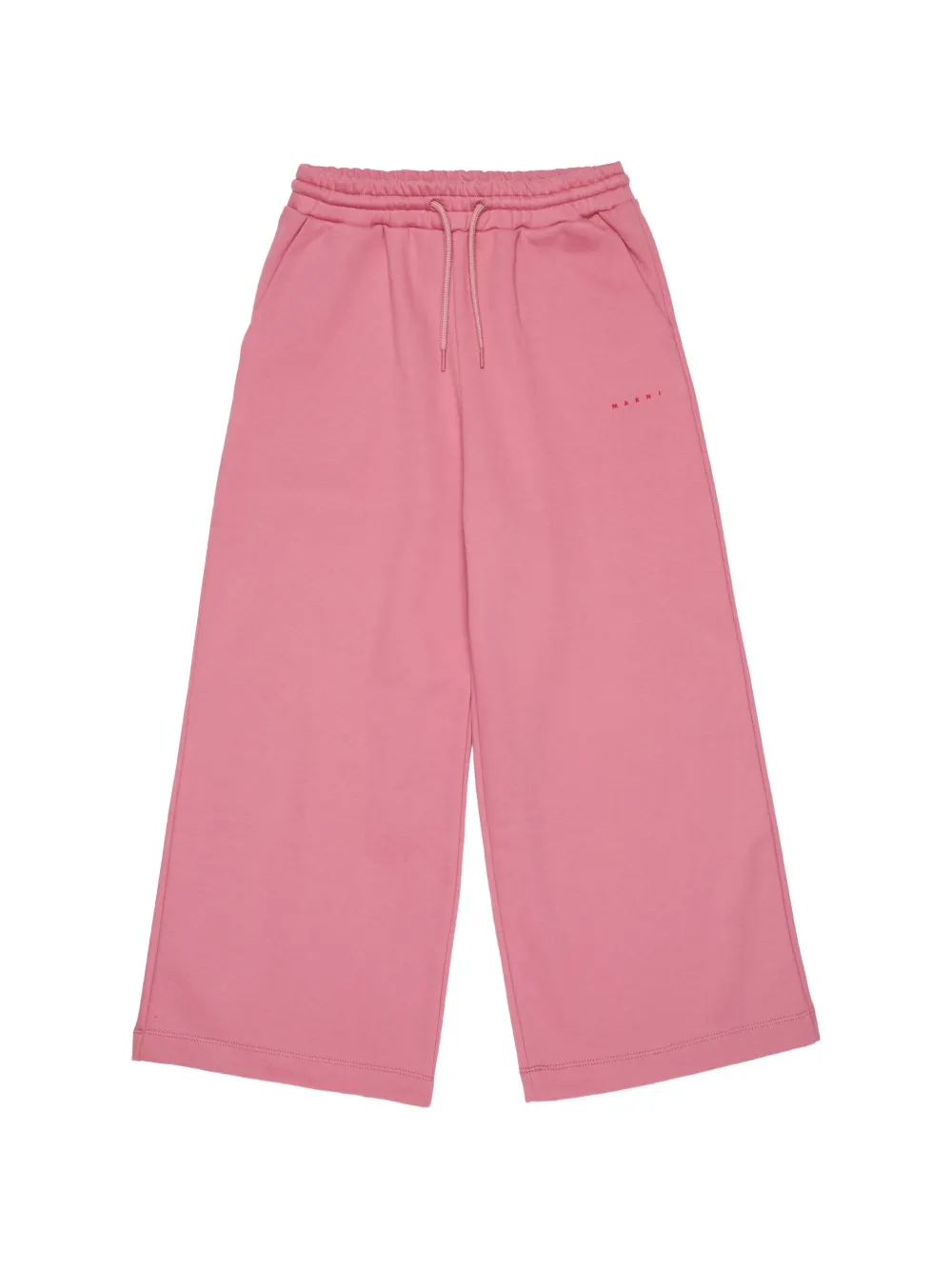 Marni Kids logo-print wide-leg trousers - Rosa