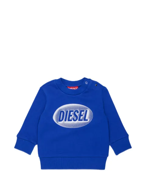 Diesel Kids hoodie con logo bordado y logo estampado