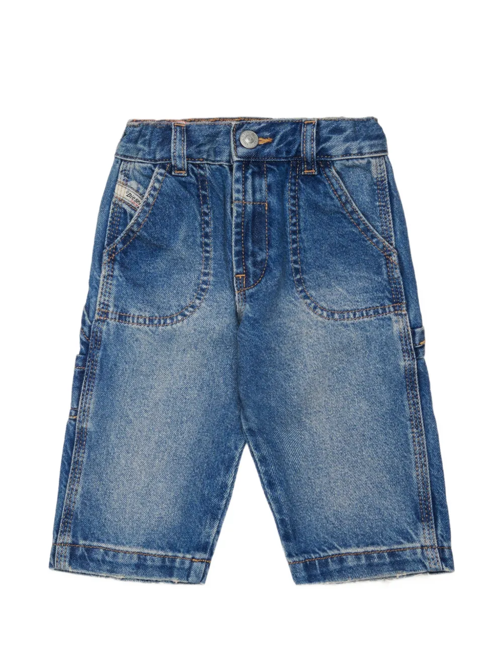 Diesel Kids Jeans D-Bart-B con logo - Blu