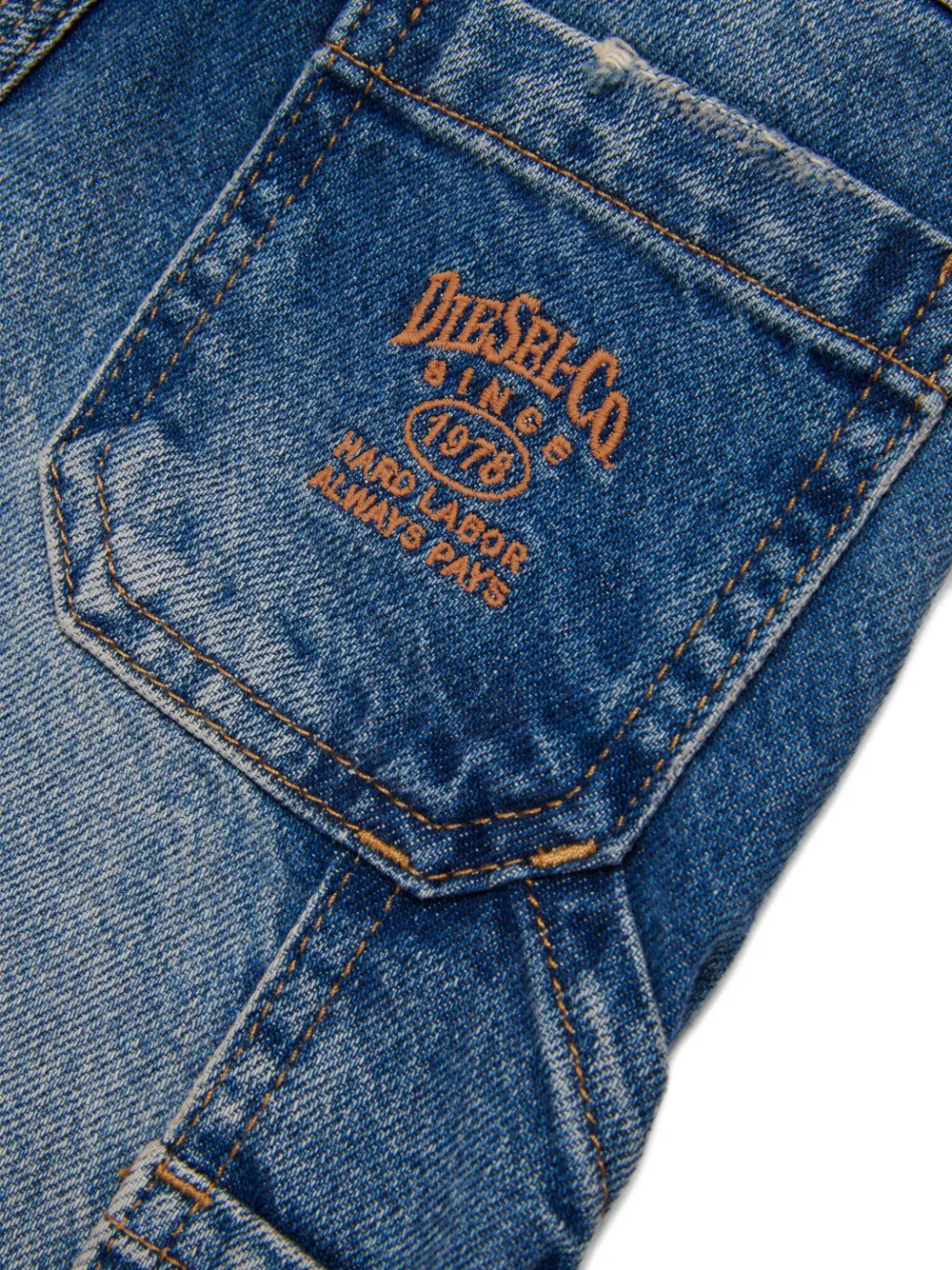 Diesel Kids D-Bart-B jeans met geborduurd logo Blauw
