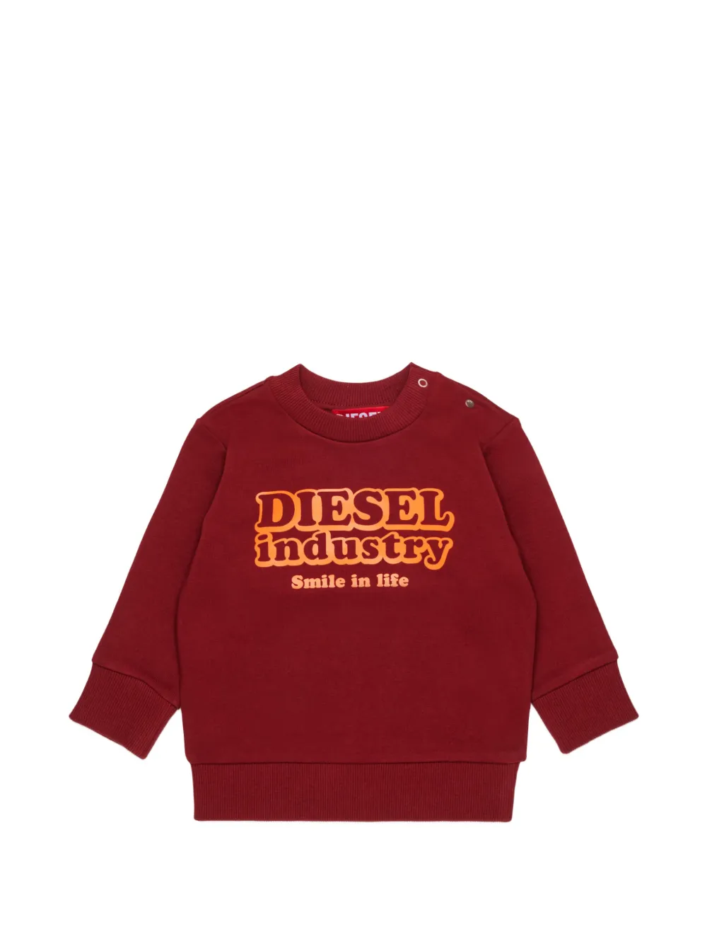 Diesel Kids Felpa con stampa logo - Rosso