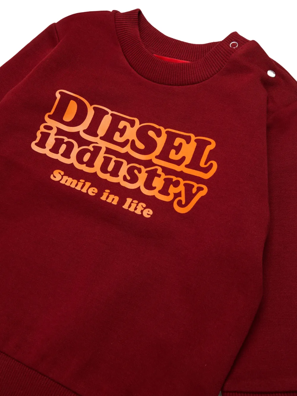 Diesel Kids Sweater met logoprint Rood