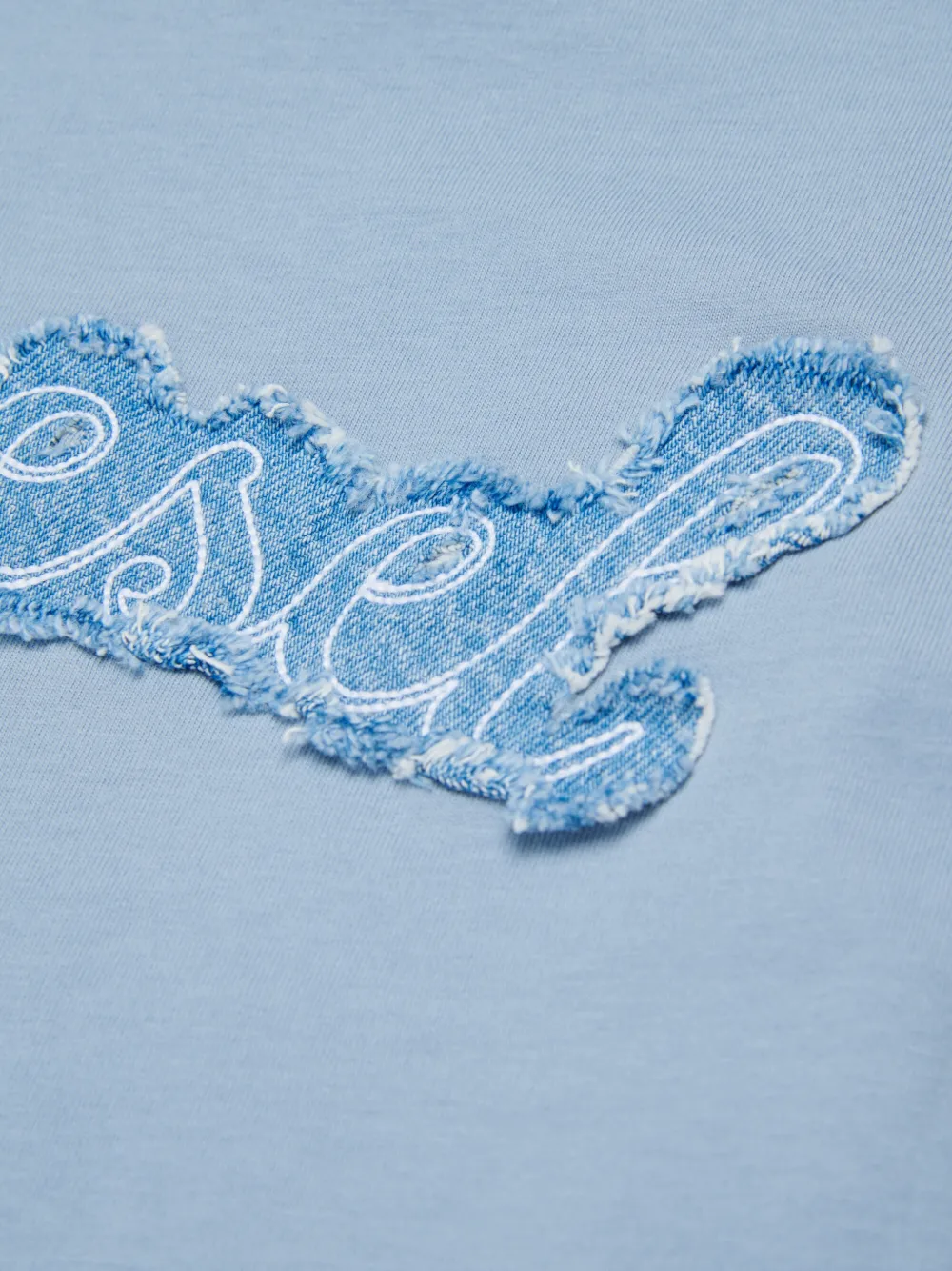 Diesel Kids T-shirt met logo-applicatie Blauw