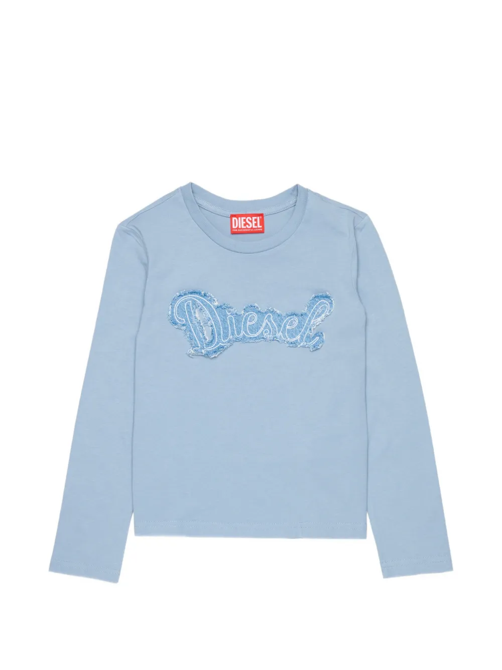 Diesel Kids logo-appliqué long-sleeve T-shirt - Blu