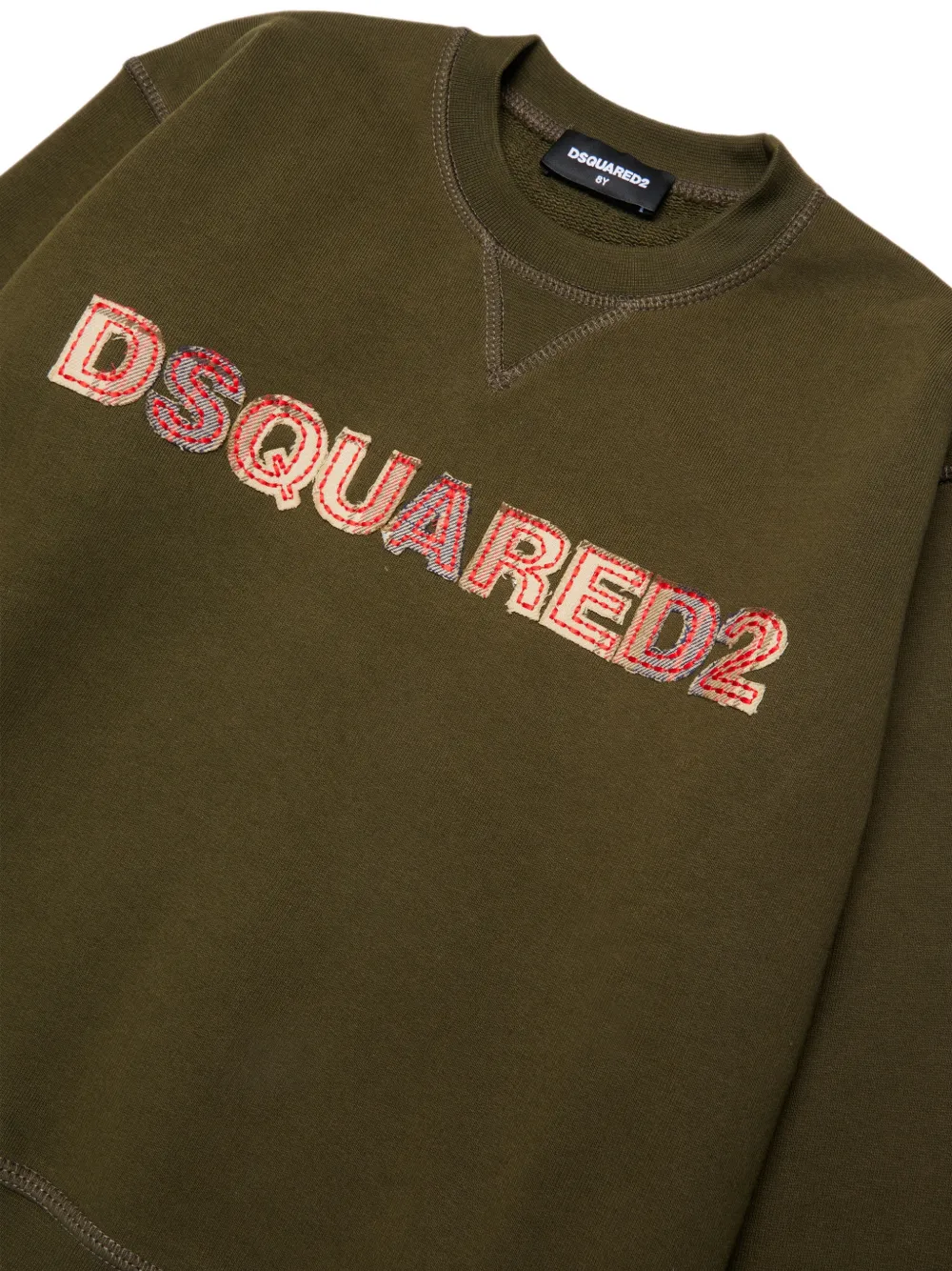 DSQUARED2 KIDS logo-appliqué sweater Groen