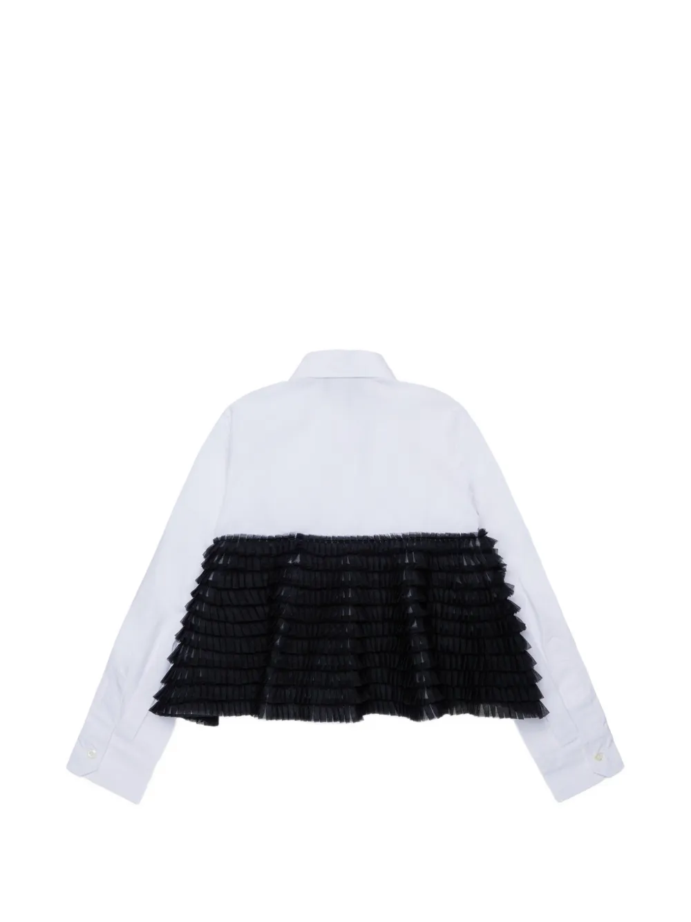 DSQUARED2 KIDS shirt met ruches en tulen vlak Wit