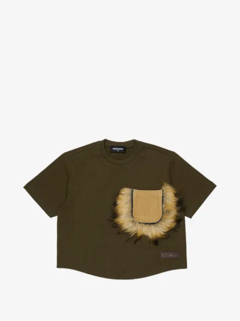 DSQUARED2 KIDS playera con bolsillos de pana