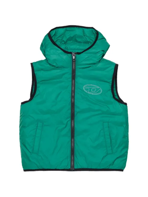 Diesel Kids chaleco acolchado de nylon con capucha