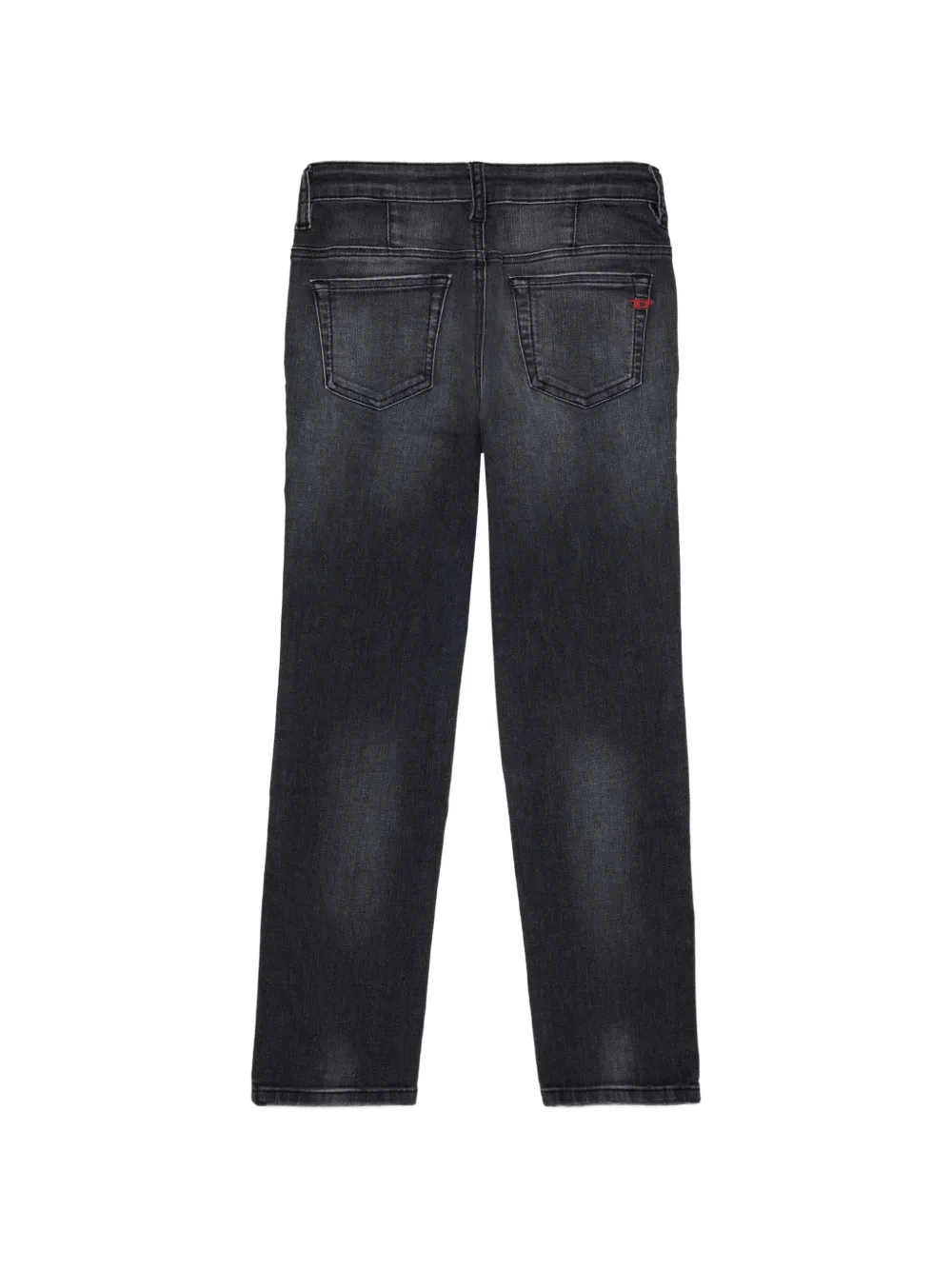 Diesel Kids Gerafelde straight jeans Grijs