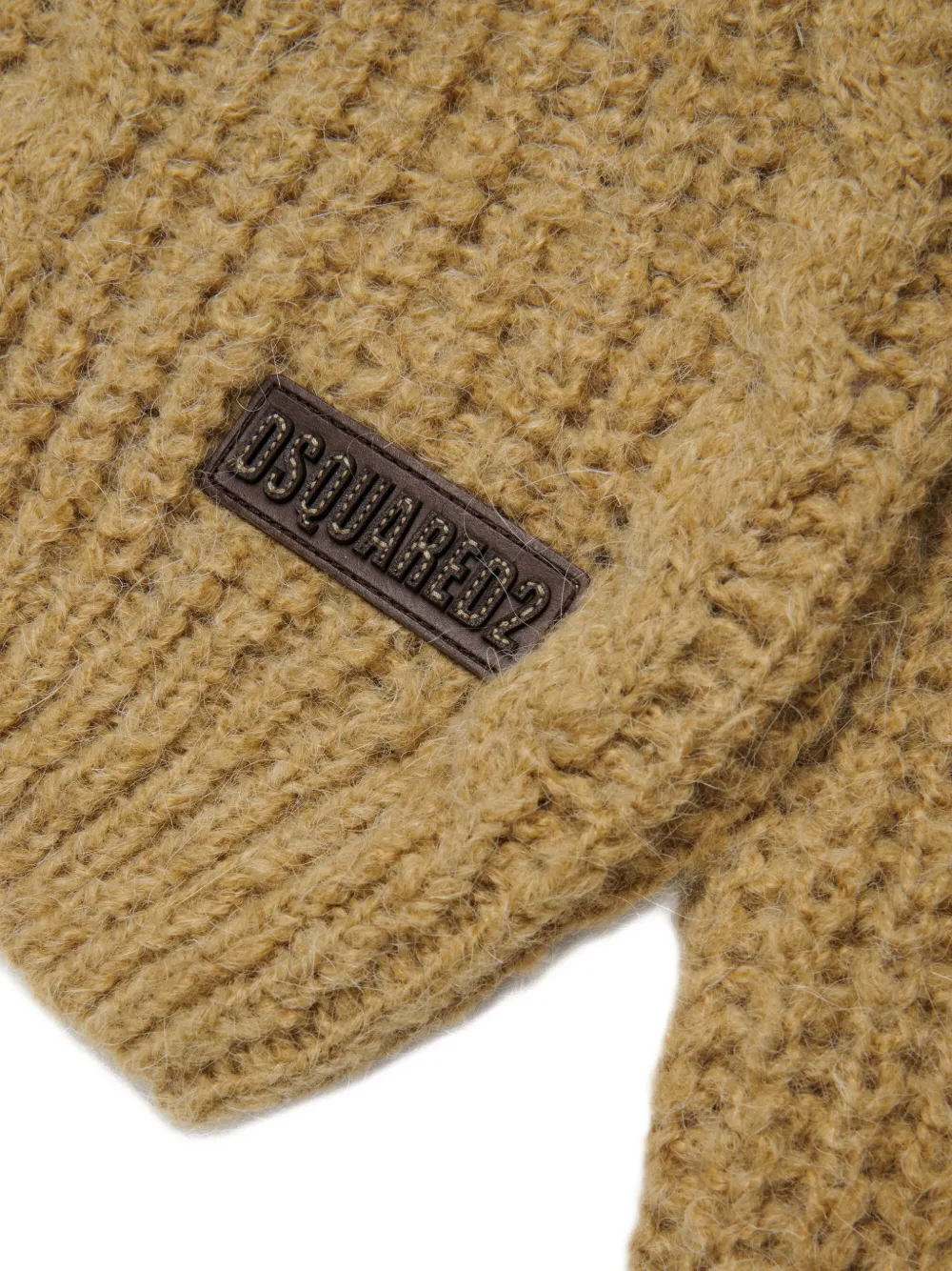 DSQUARED2 KIDS Kabelgebreide coltrui Beige