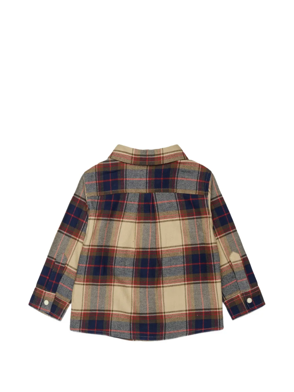 DSQUARED2 KIDS Geruit shirt met logoplakkaat Beige