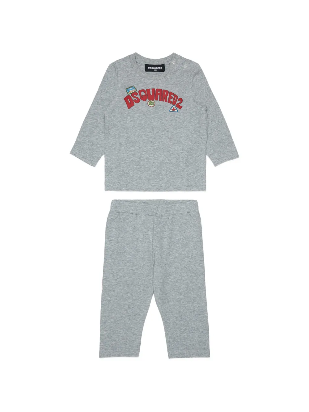 DSQUARED2 KIDS Strampler-Set mit Logo-Print - Grau